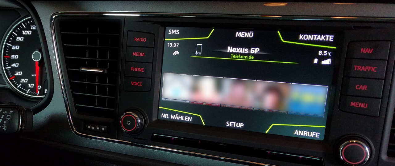 Seat Leon 5F: Übertragung von Kontakten samt Bilder von Android zum  Navigationssystem Plus 
